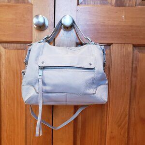 Crown Vintage Genuine Leather Adjustable Bag Shoulder Gray Stud accent